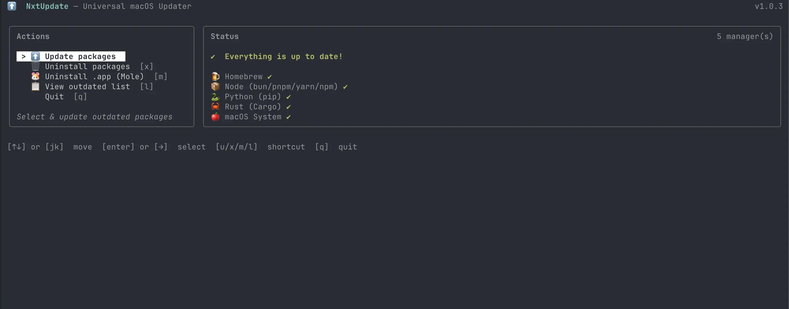 Screenshot of NxtUpdate